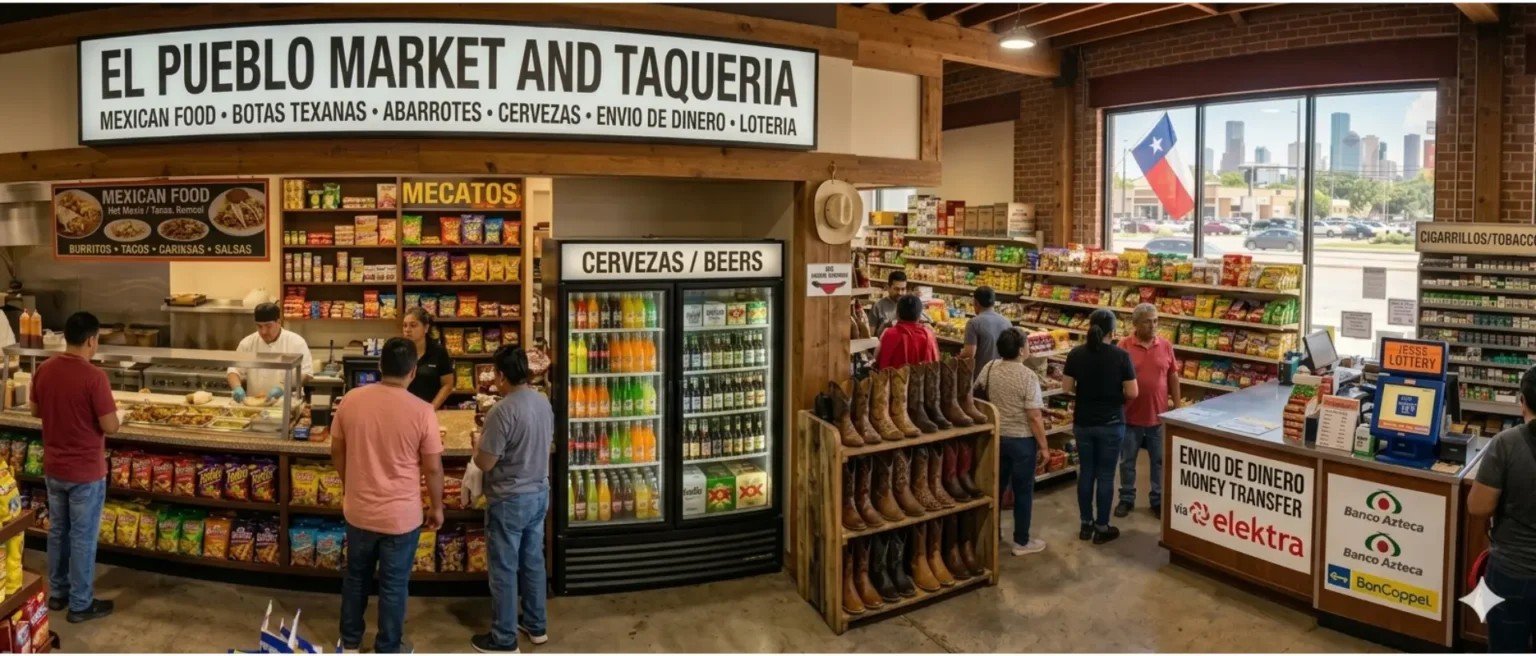 Interior de El Pueblo Market Houston - Latin grocery store near me